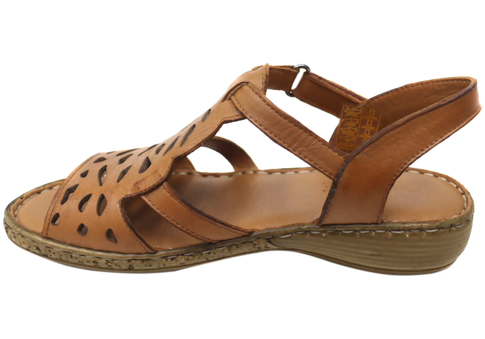 Orizonte Raya Damen Bequeme Europäische Ledersandalen Orizonte Schuhe