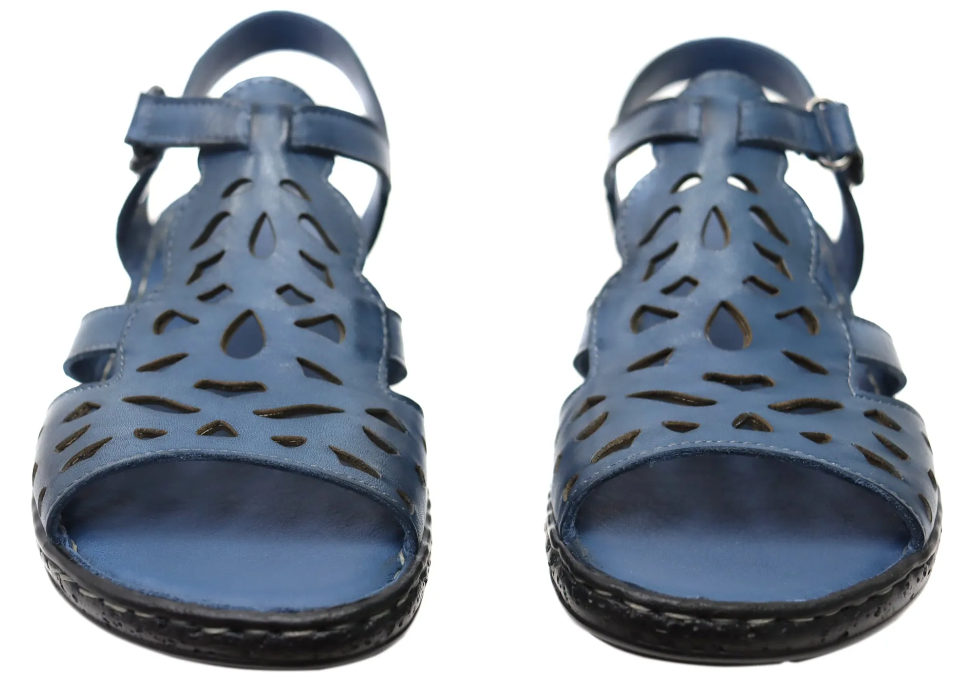 Orizonte Raya Damen Bequeme Europäische Ledersandalen Orizonte Schuhe