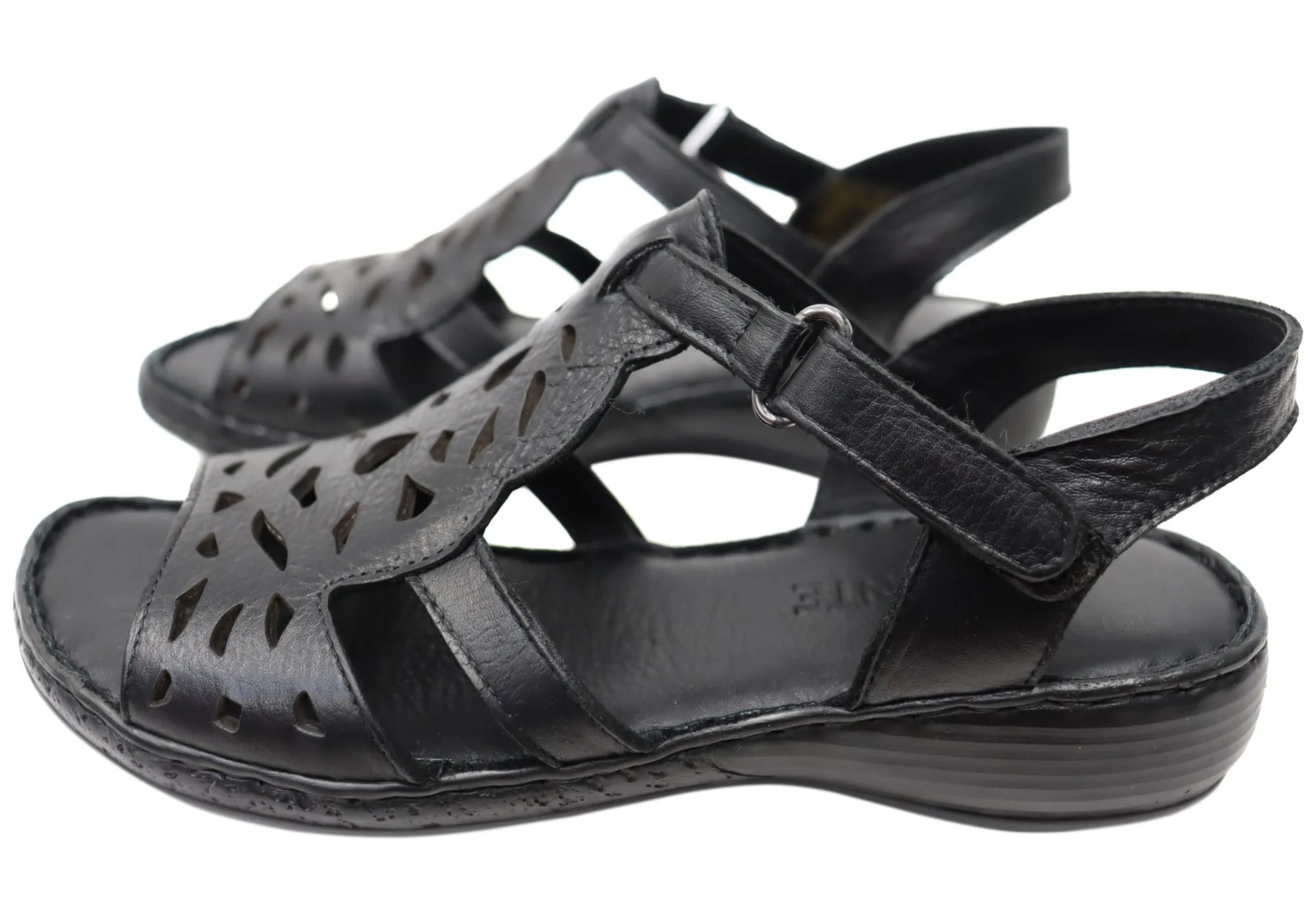 Orizonte Raya Damen Bequeme Europäische Ledersandalen Orizonte Schuhe