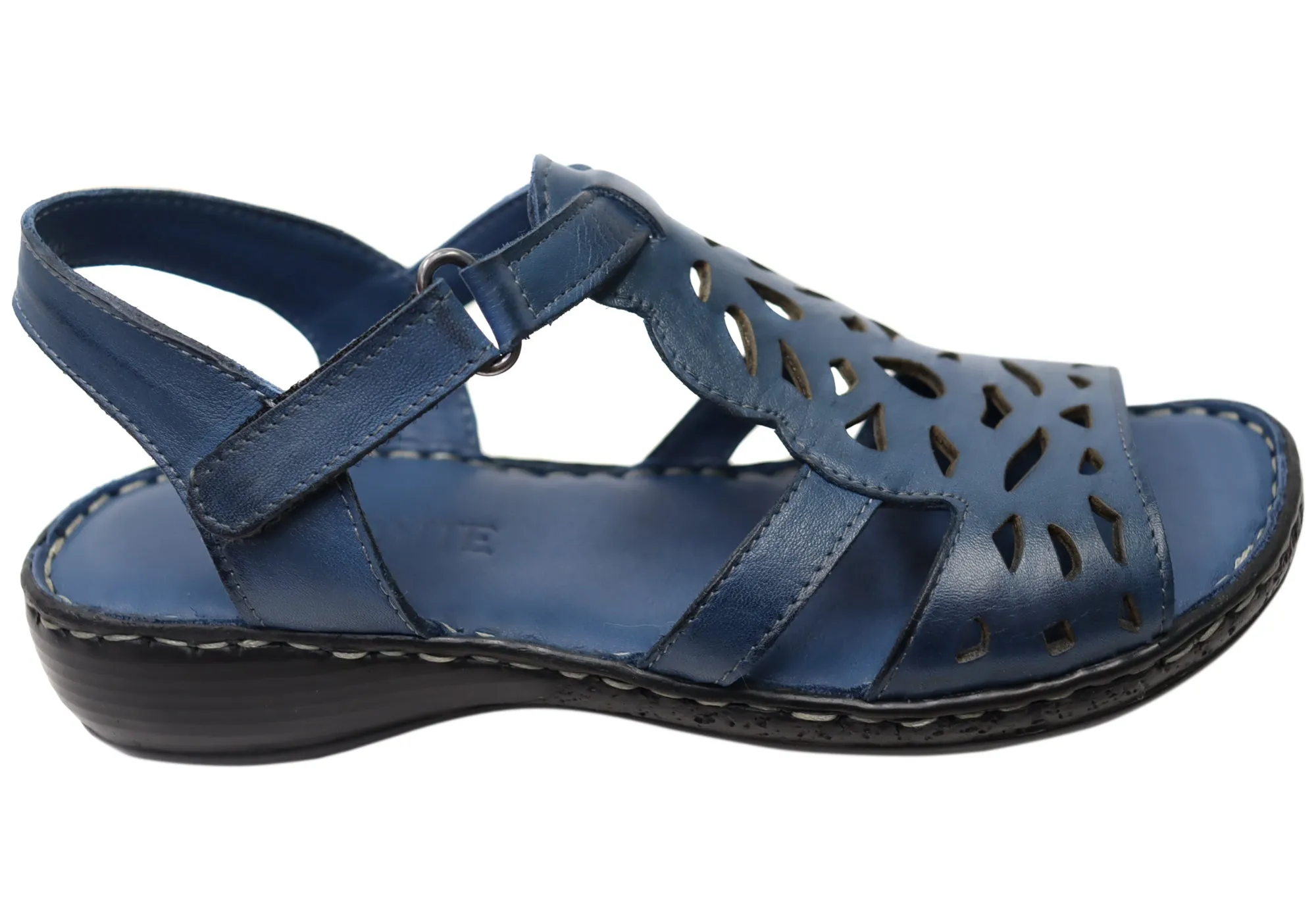 Orizonte Raya Damen Bequeme Europäische Ledersandalen Orizonte Schuhe