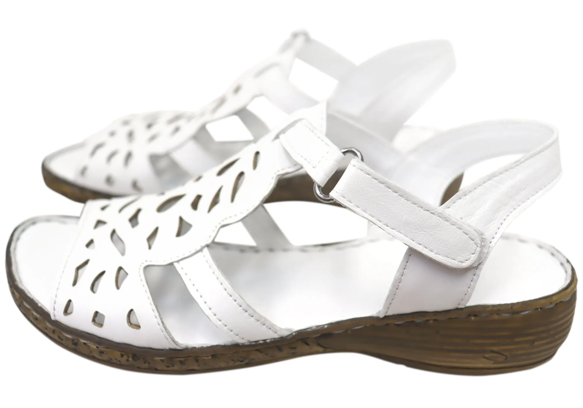 Orizonte Raya Damen Bequeme Europäische Ledersandalen Orizonte Schuhe