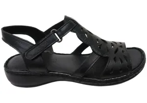 Orizonte Raya Damen Bequeme Europäische Ledersandalen Orizonte Schuhe