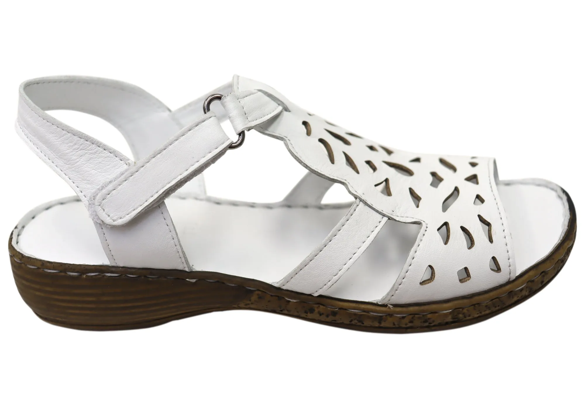 Orizonte Raya Damen Bequeme Europäische Ledersandalen Orizonte Schuhe
