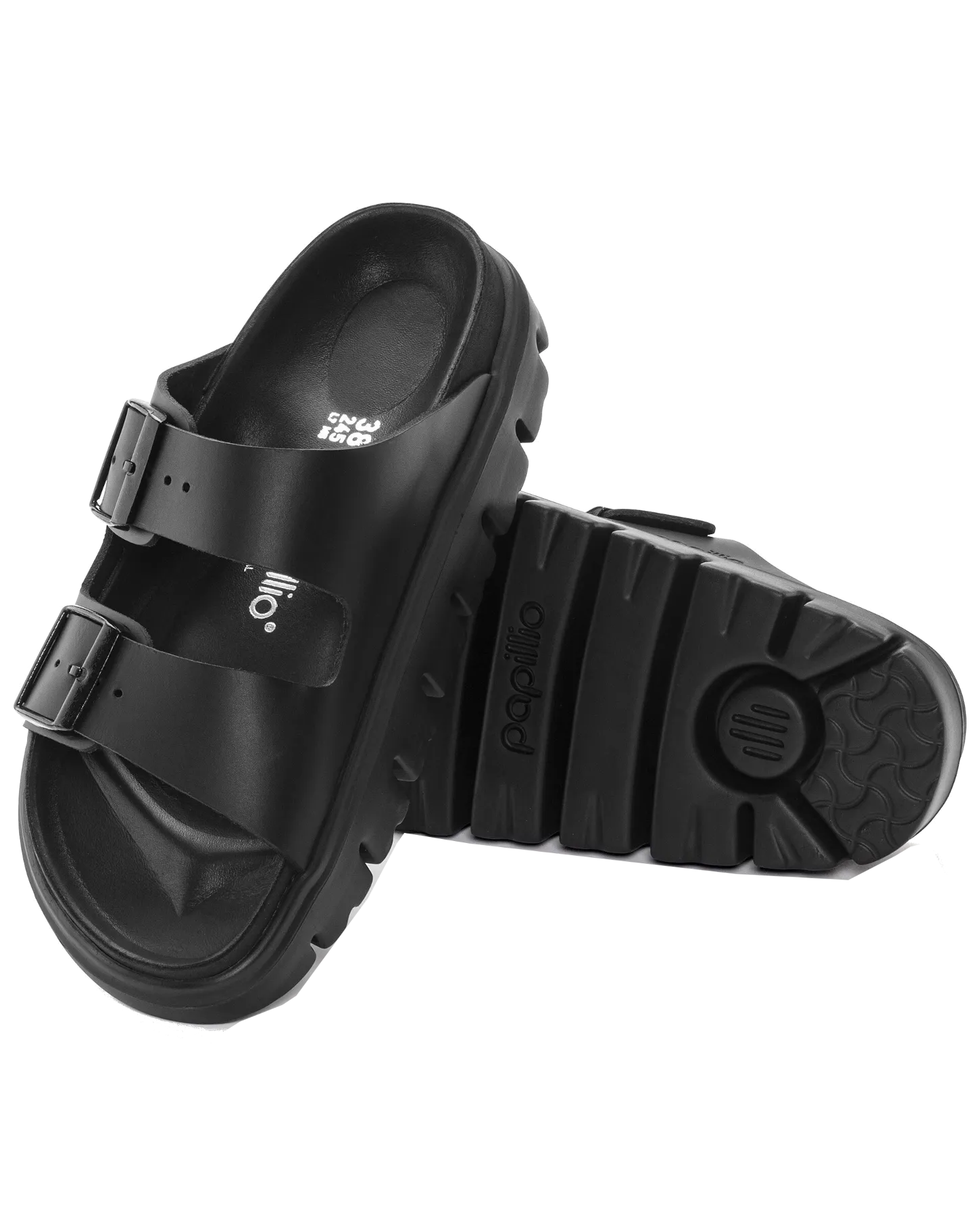 Papillio Arizona Chunky Sandalen aus Naturleder in Schwarz