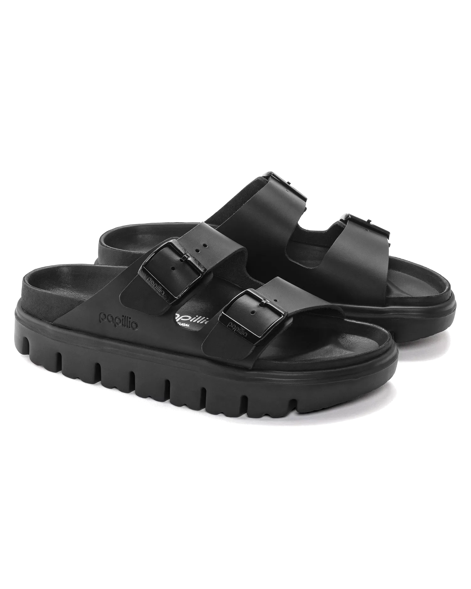 Papillio Arizona Chunky Sandalen aus Naturleder in Schwarz