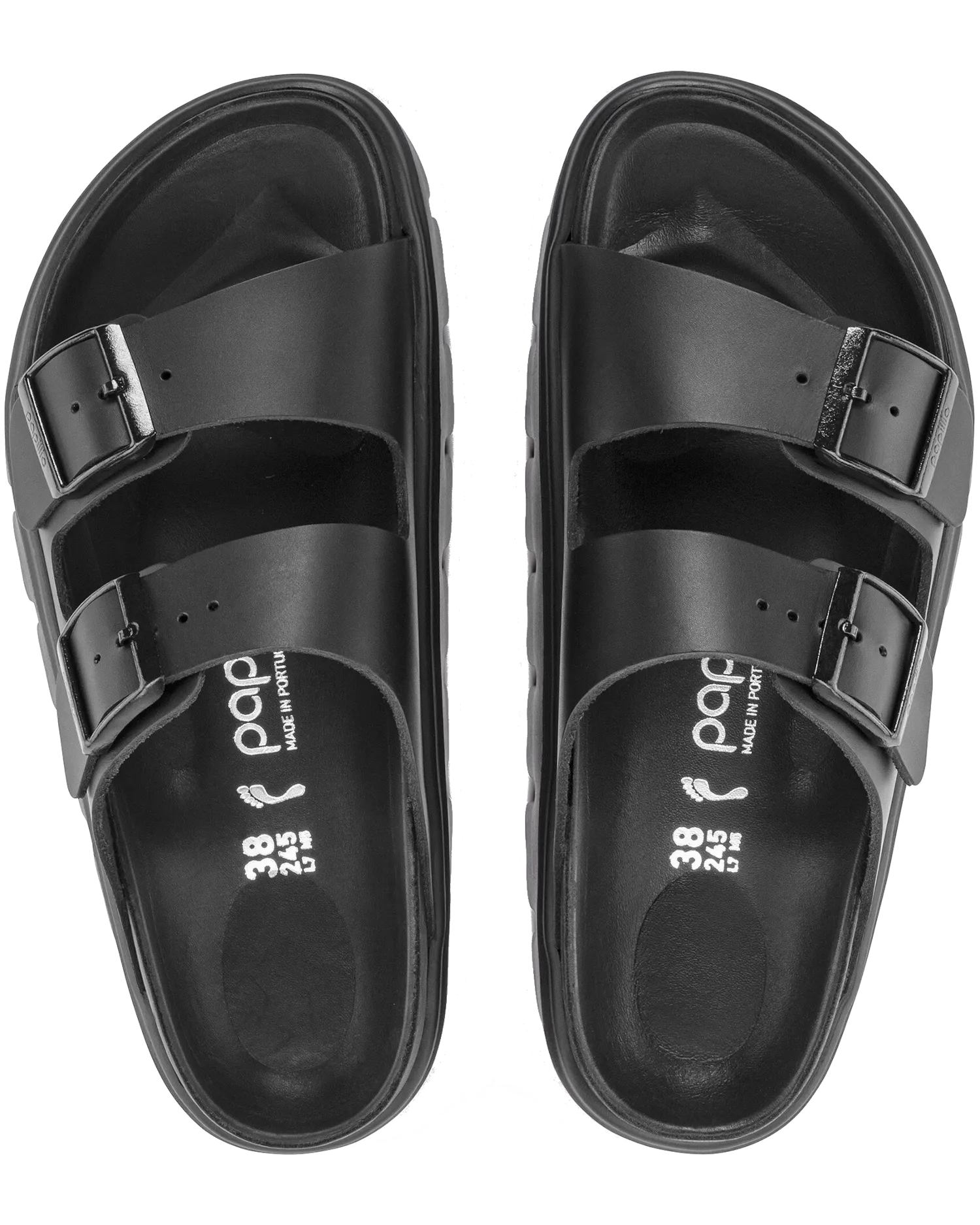 Papillio Arizona Chunky Sandalen aus Naturleder in Schwarz