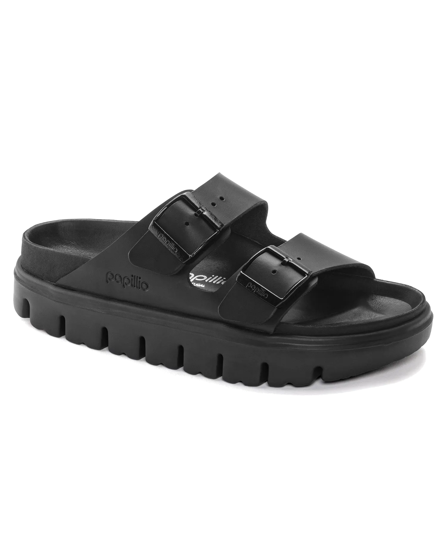 Papillio Arizona Chunky Sandalen aus Naturleder in Schwarz