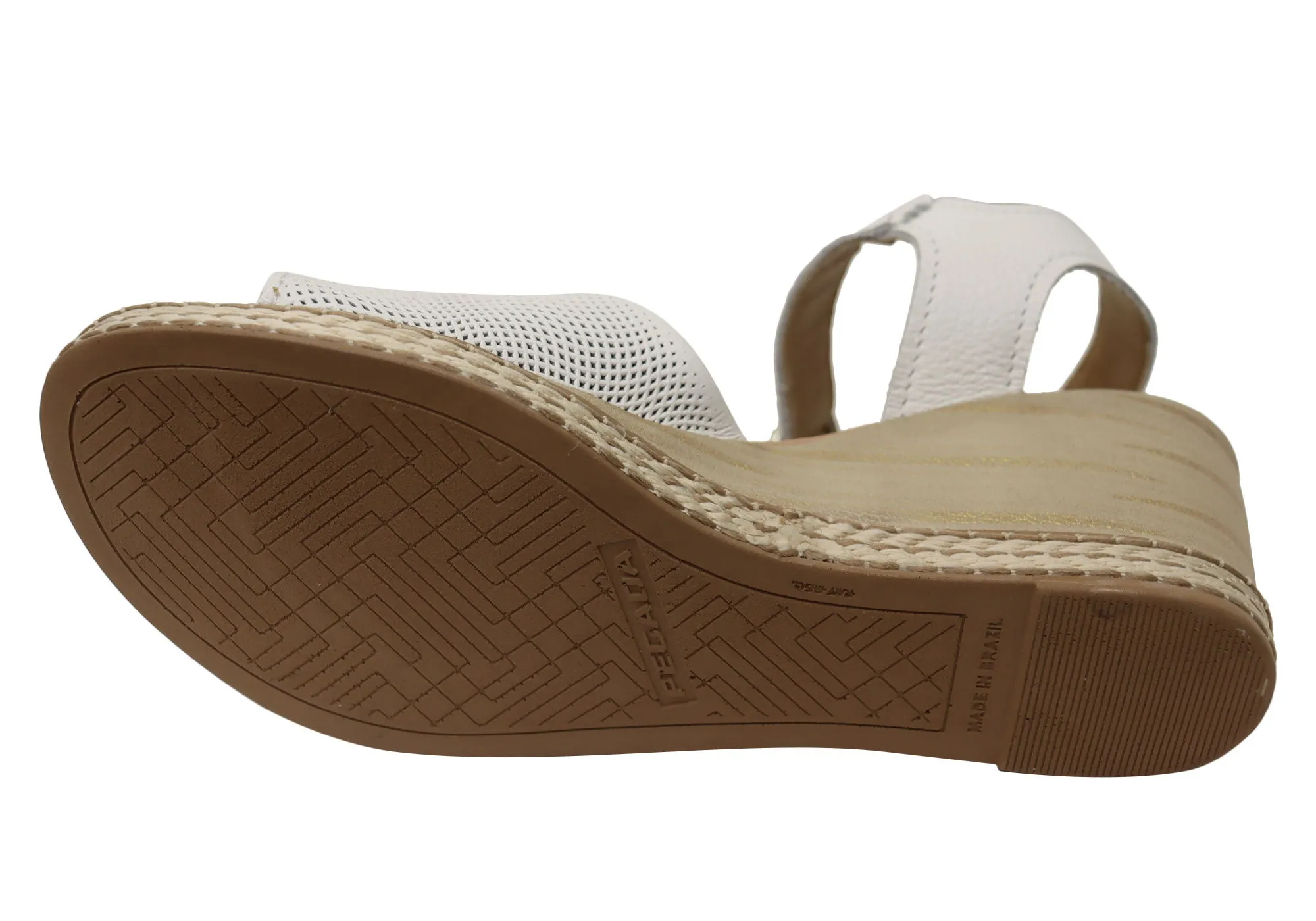Pegada Jeevany Damen Brasilianische Bequeme Keilabsatz Sandalen aus Leder Pegada Schuhe