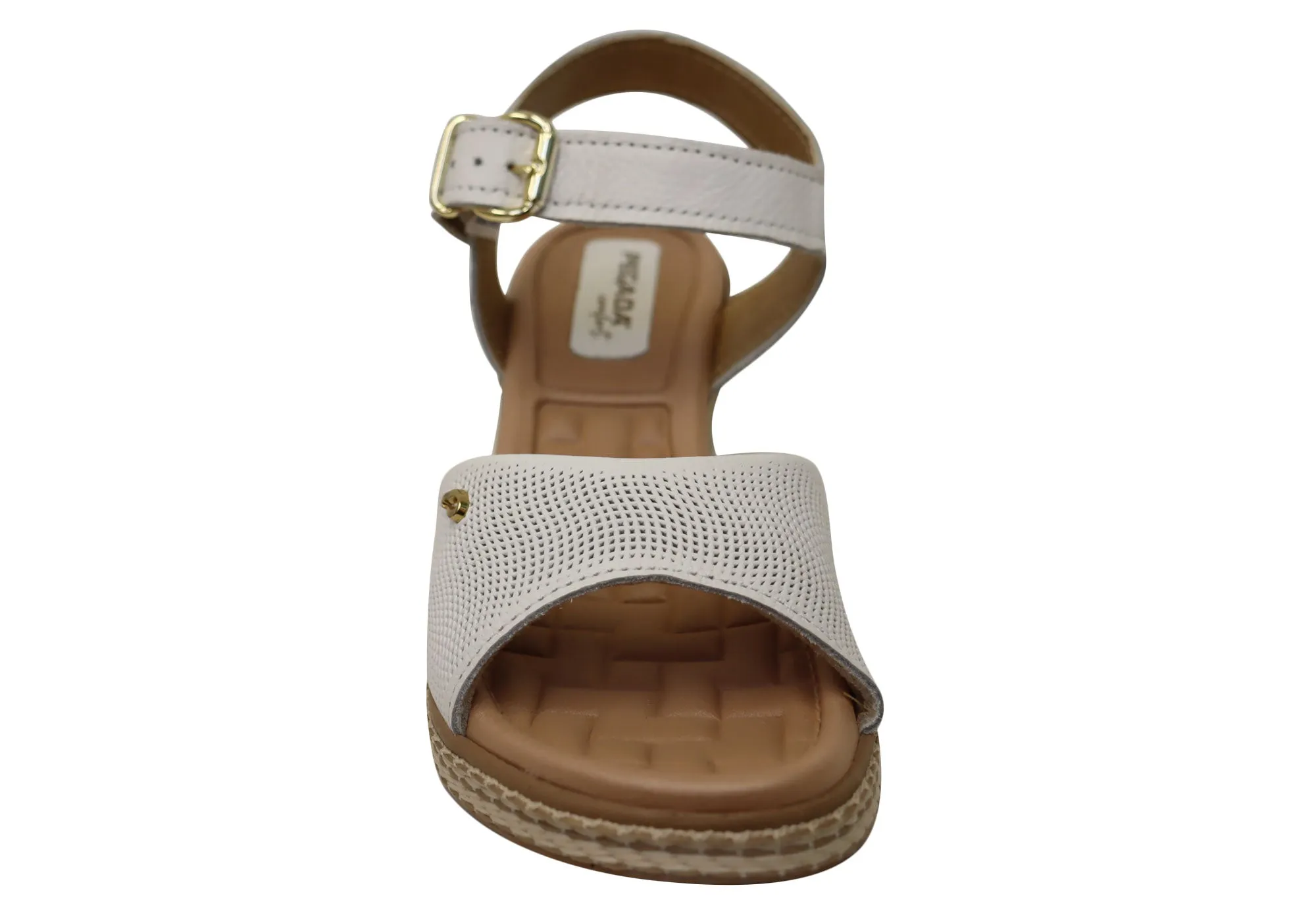 Pegada Jeevany Damen Brasilianische Bequeme Keilabsatz Sandalen aus Leder Pegada Schuhe