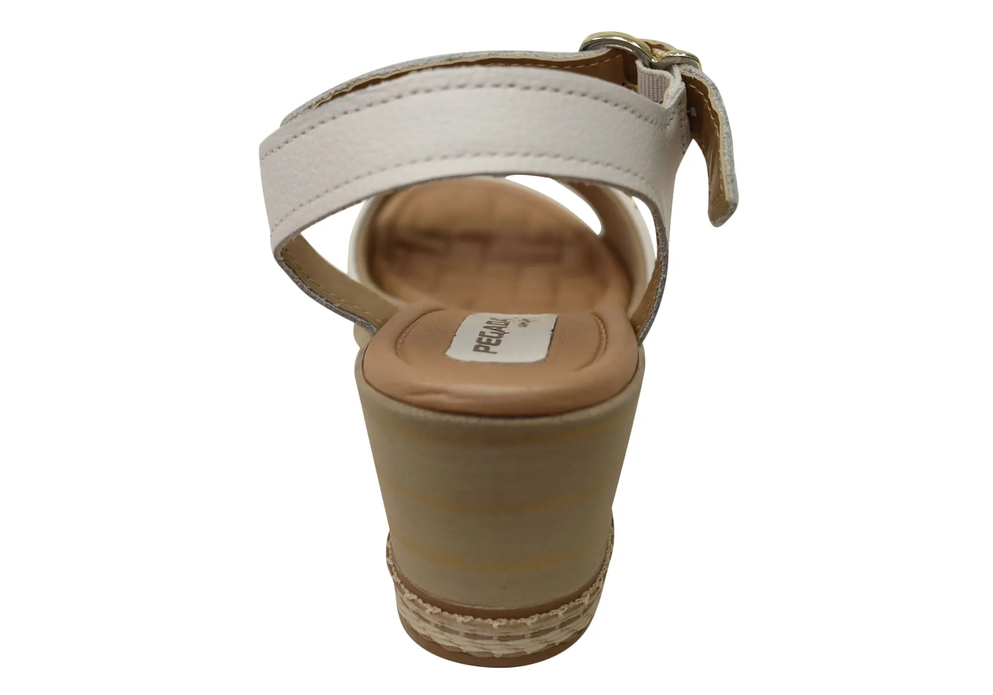Pegada Jeevany Damen Brasilianische Bequeme Keilabsatz Sandalen aus Leder Pegada Schuhe