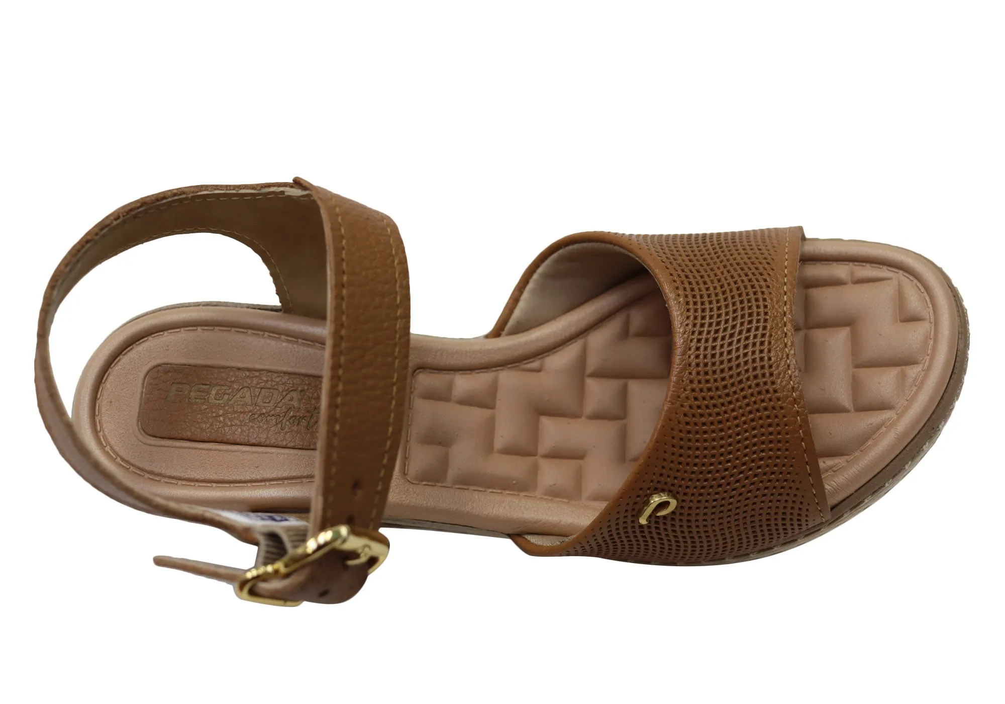 Pegada Jeevany Damen Brasilianische Bequeme Keilabsatz Sandalen aus Leder Pegada Schuhe
