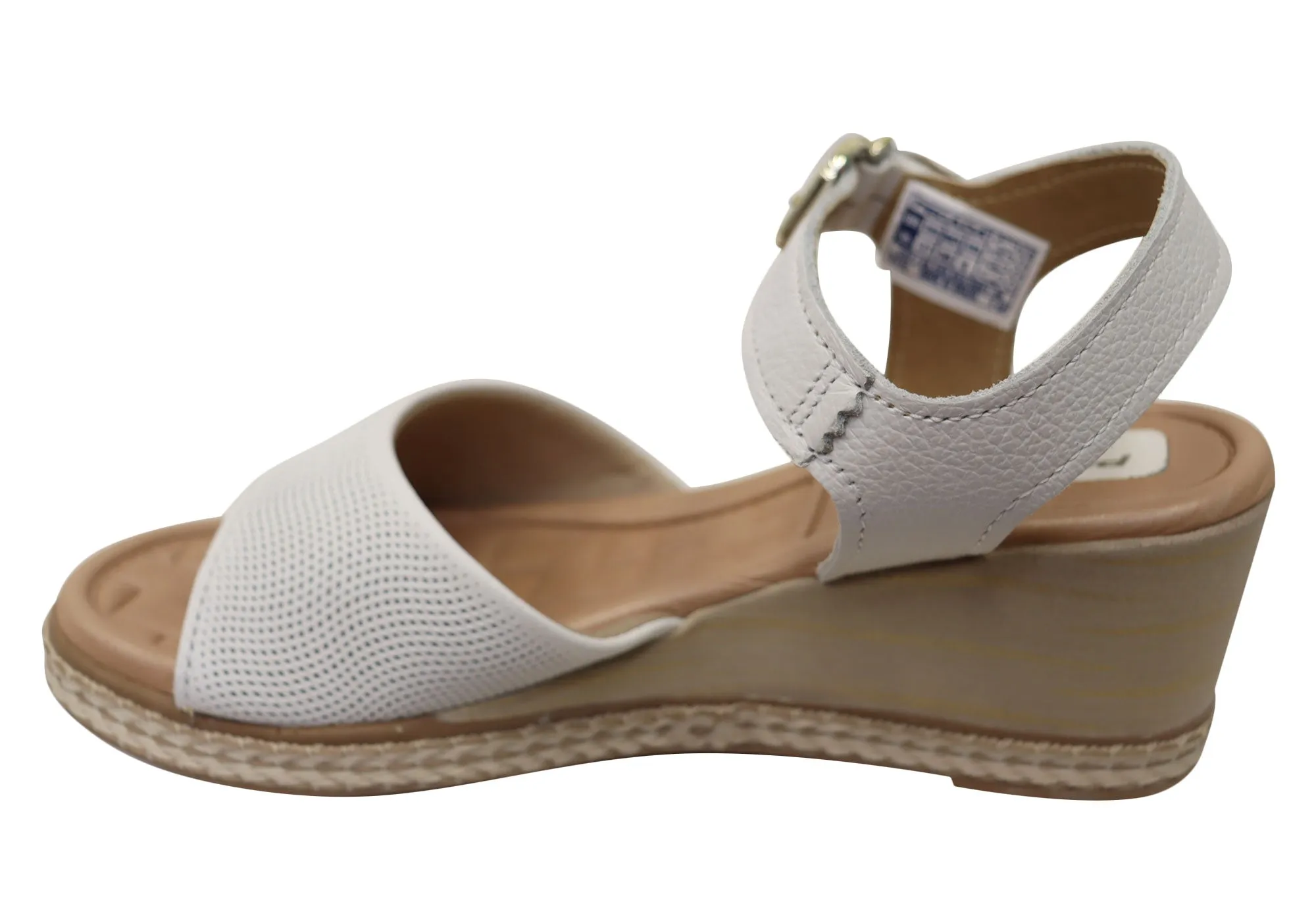 Pegada Jeevany Damen Brasilianische Bequeme Keilabsatz Sandalen aus Leder Pegada Schuhe