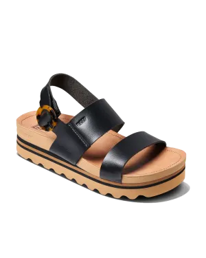 Reef Shoes Vista Hi Schnalle Sandalen in Schwarz & Braun