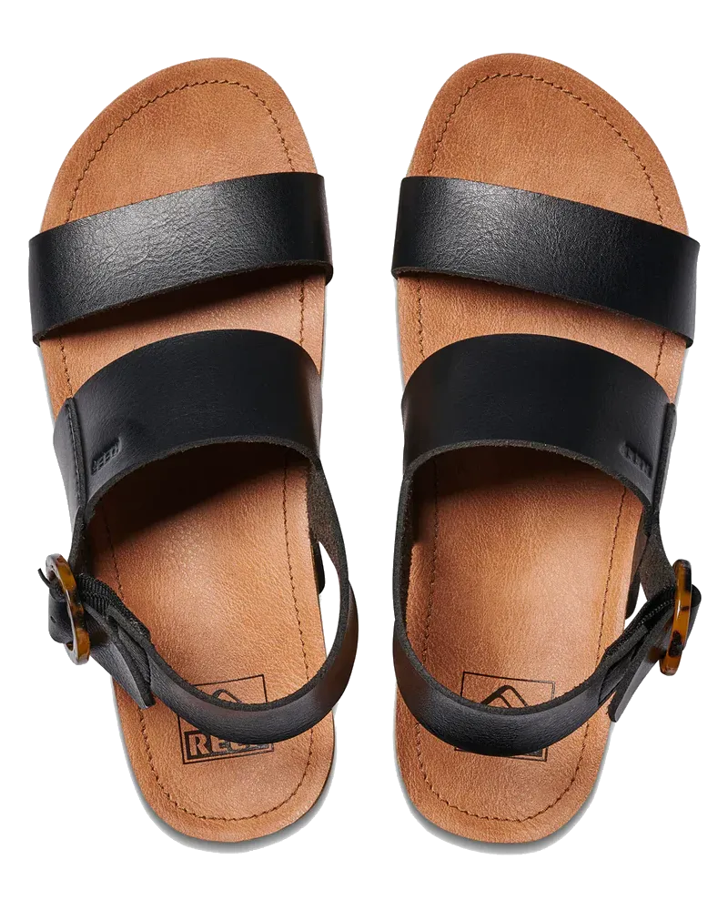 Reef Shoes Vista Hi Schnalle Sandalen in Schwarz & Braun
