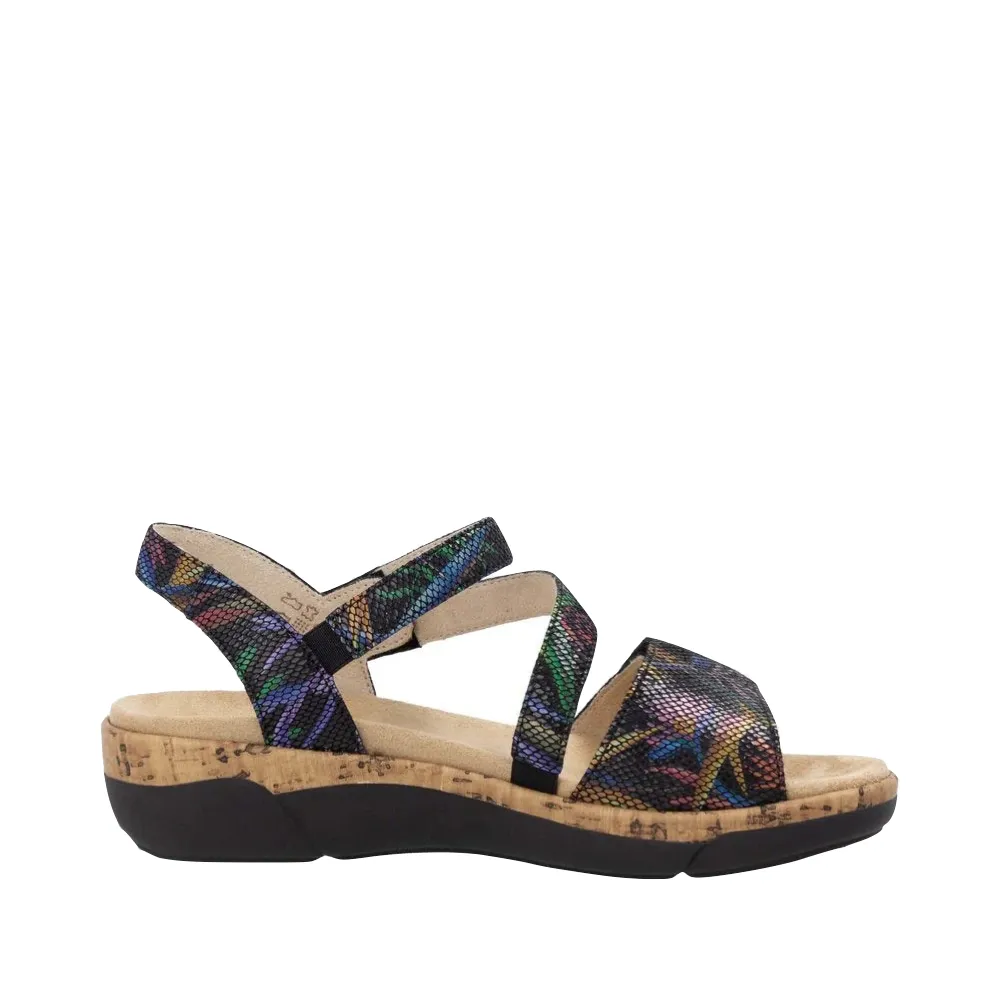 Remonte Damen Jocelyn 60 Sandale in Schwarz Multicolor
