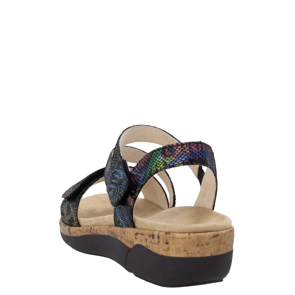 Remonte Damen Jocelyn 60 Sandale in Schwarz Multicolor