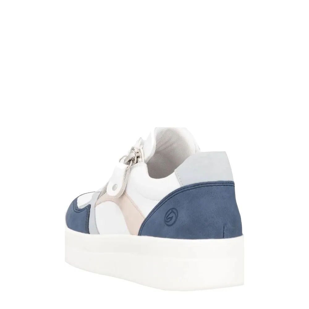 Remonte Damen Kendra 01 Sneaker in Weiß/Jeans