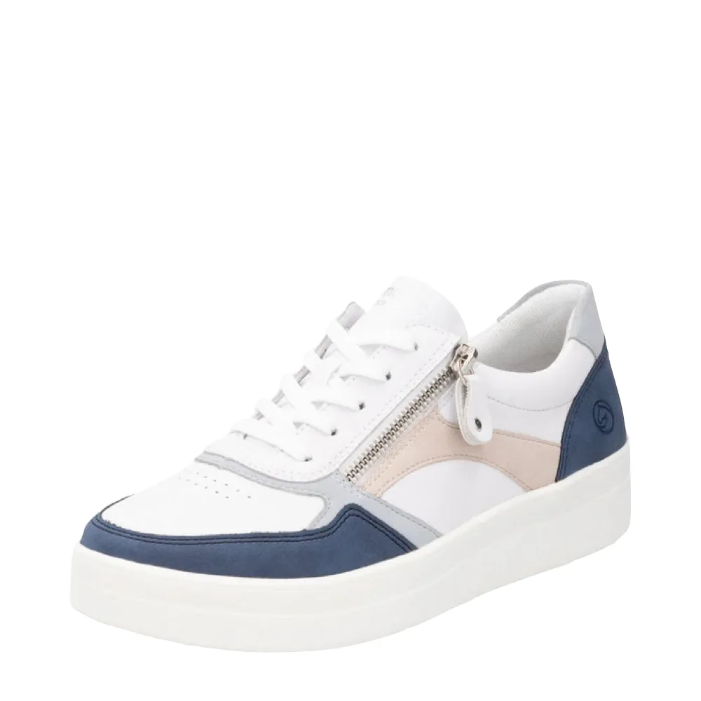 Remonte Damen Kendra 01 Sneaker in Weiß/Jeans
