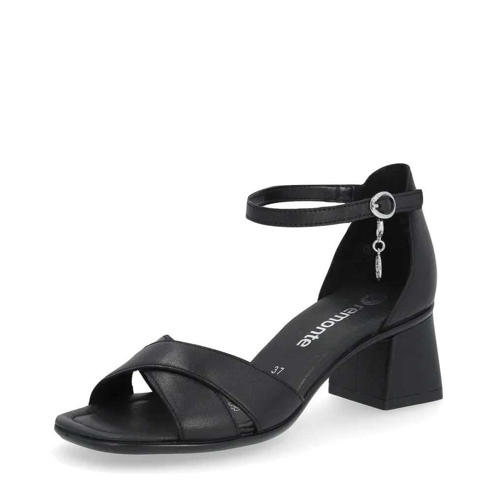 Remote Women's Dorina 50 schwarze Absatzsandale in Schwarz