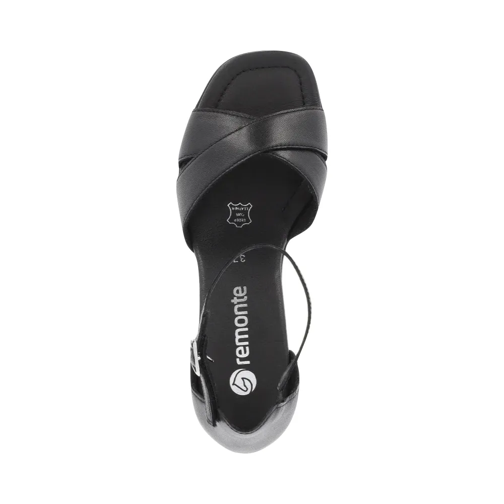 Remote Women's Dorina 50 schwarze Absatzsandale in Schwarz