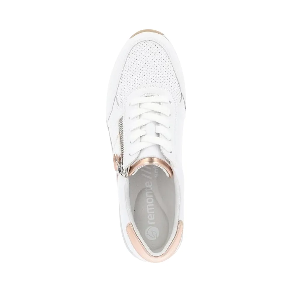 Remote Women's Eleni 04 Keil-Sneaker in Weiß-Kombination