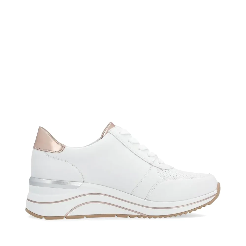 Remote Women's Eleni 04 Keil-Sneaker in Weiß-Kombination