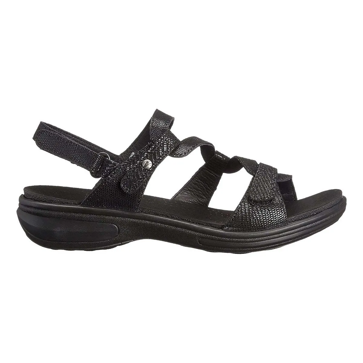 Revere Damen Miami Schwarz Echsenleder