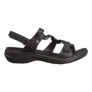Revere Damen Miami Schwarz Echsenleder