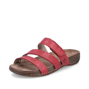 Rieker Schuhe 61450-33 Roter Klettverschluss-Slide