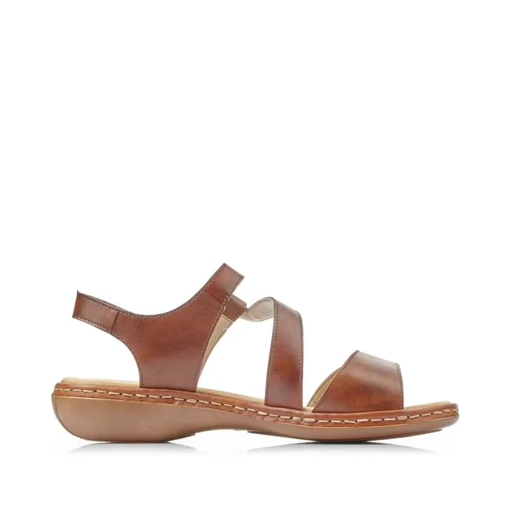 Rieker Schuhe 659C7-24 Braun verstellbar mit Klettverschluss