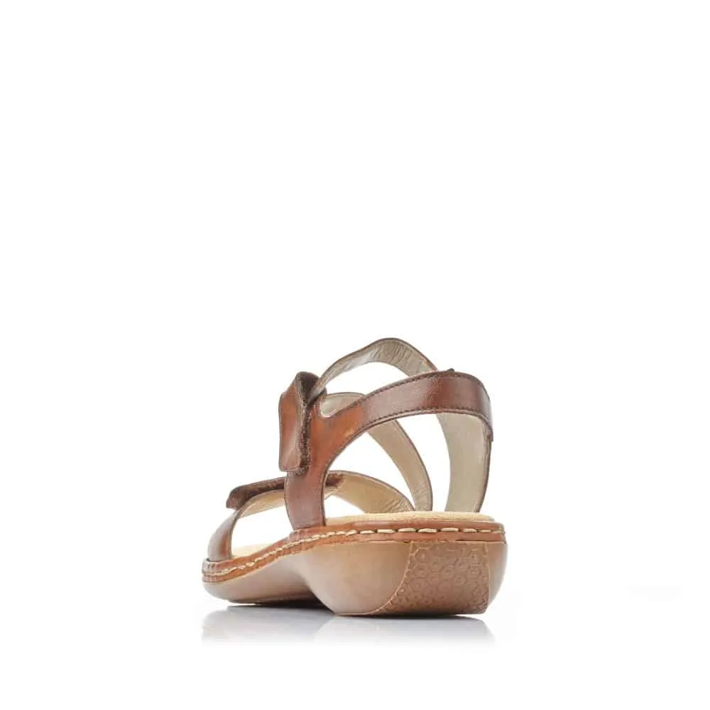 Rieker Schuhe 659C7-24 Braun verstellbar mit Klettverschluss