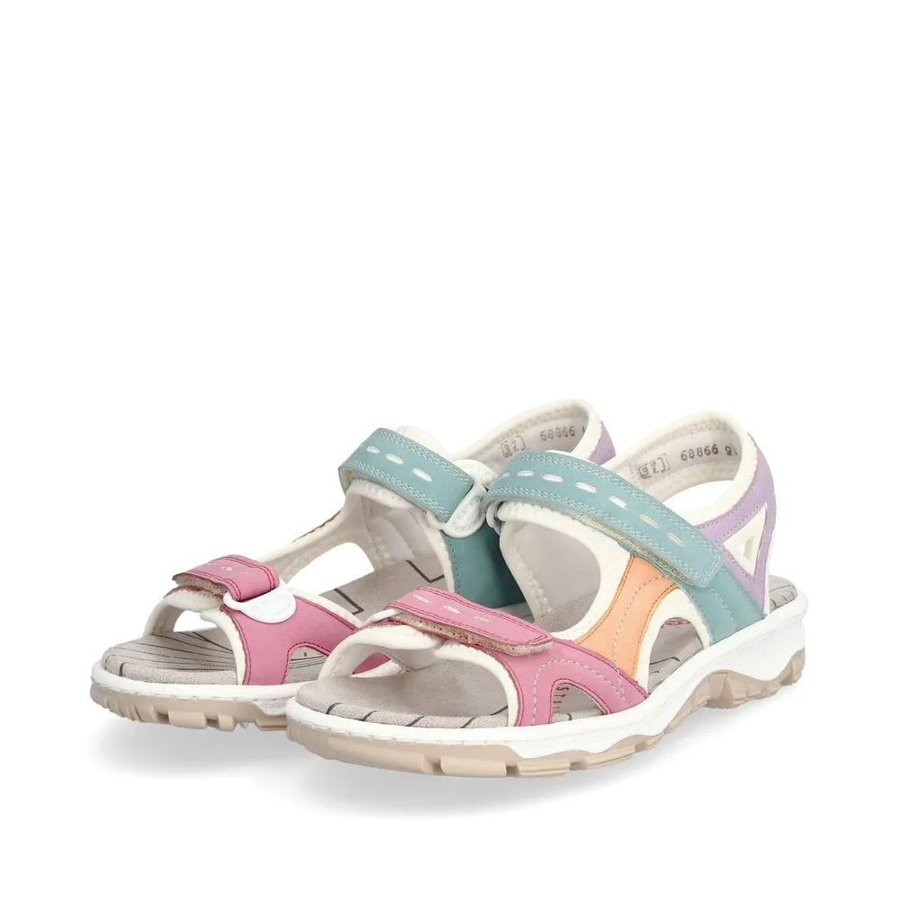 Rieker Schuhe 68866-92 Klettverschluss Retro Mehrfarbig