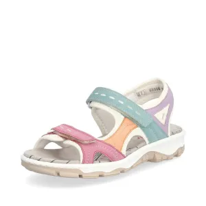 Rieker Schuhe 68866-92 Klettverschluss Retro Mehrfarbig