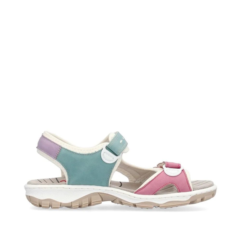 Rieker Schuhe 68866-92 Klettverschluss Retro Mehrfarbig