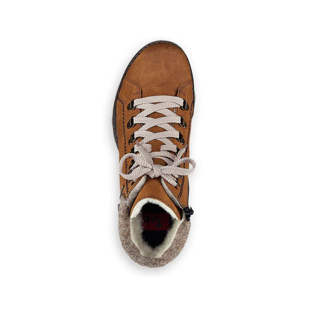 Rieker Schuhe 785F8-22 Braunes Knöchelband / Reißverschluss RTex