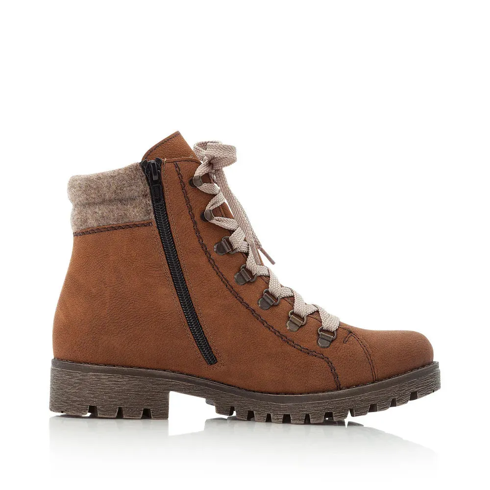 Rieker Schuhe 785F8-22 Braunes Knöchelband / Reißverschluss RTex