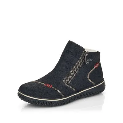 Rieker Schuhe L4270-00 Schwarz Reißverschluss RTex