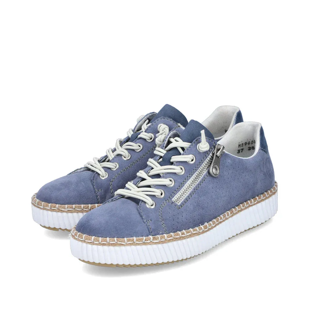 Rieker Schuhe M2940-10 Denim Blue Bungee/Seitlicher Reißverschluss