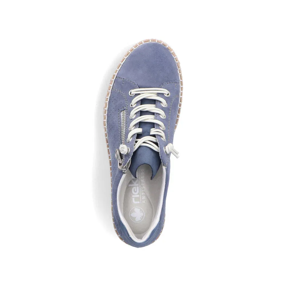 Rieker Schuhe M2940-10 Denim Blue Bungee/Seitlicher Reißverschluss