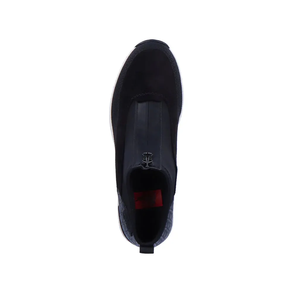 Rieker Schuhe N6352-00 Schwarz/Weiß Frontreißverschluss