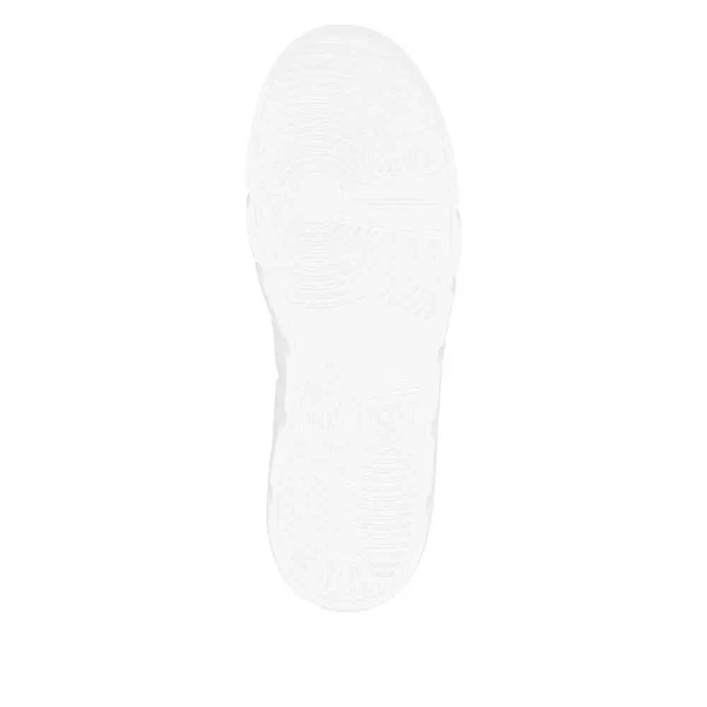 Rieker Schuhe W2605-80 Weißer Sneaker mit Schnürsenkeln/Reißverschluss