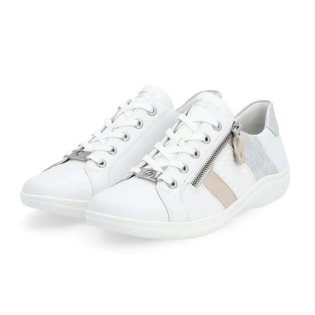 Rieker Damen Louann D1E00-81 Weiß/Rosa/Eis