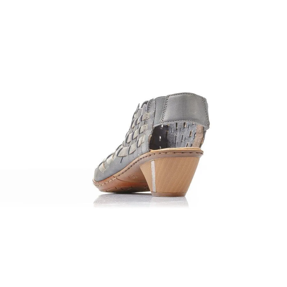 Rieker Damen 46778-13 Sina Blau/Zinn