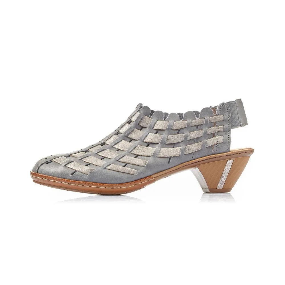 Rieker Damen 46778-13 Sina Blau/Zinn