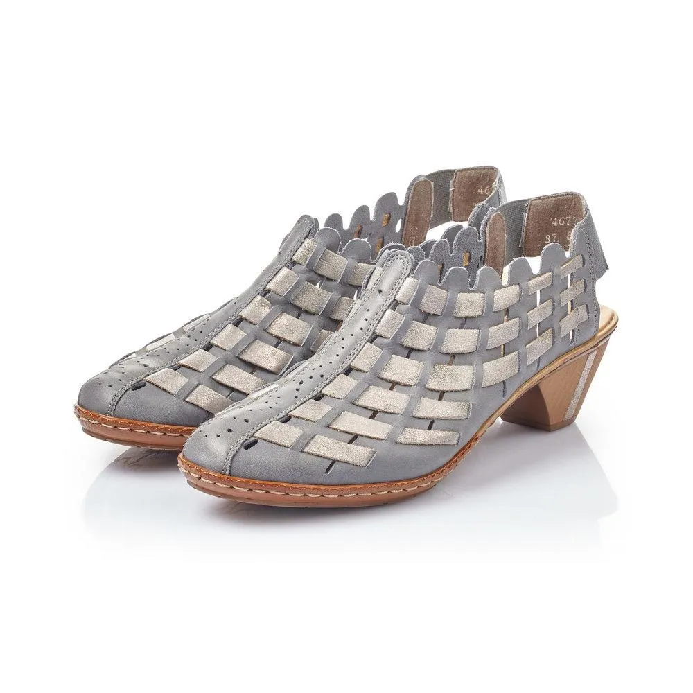 Rieker Damen 46778-13 Sina Blau/Zinn