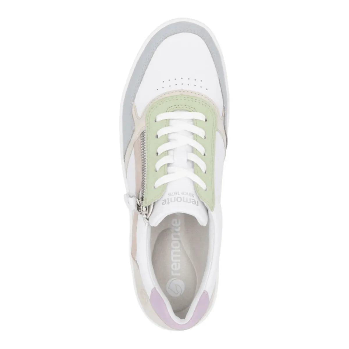 Rieker Damen Kendra D0J01-87 Blau/Weiß/Creme/Rosa/Mauve/Hellminze