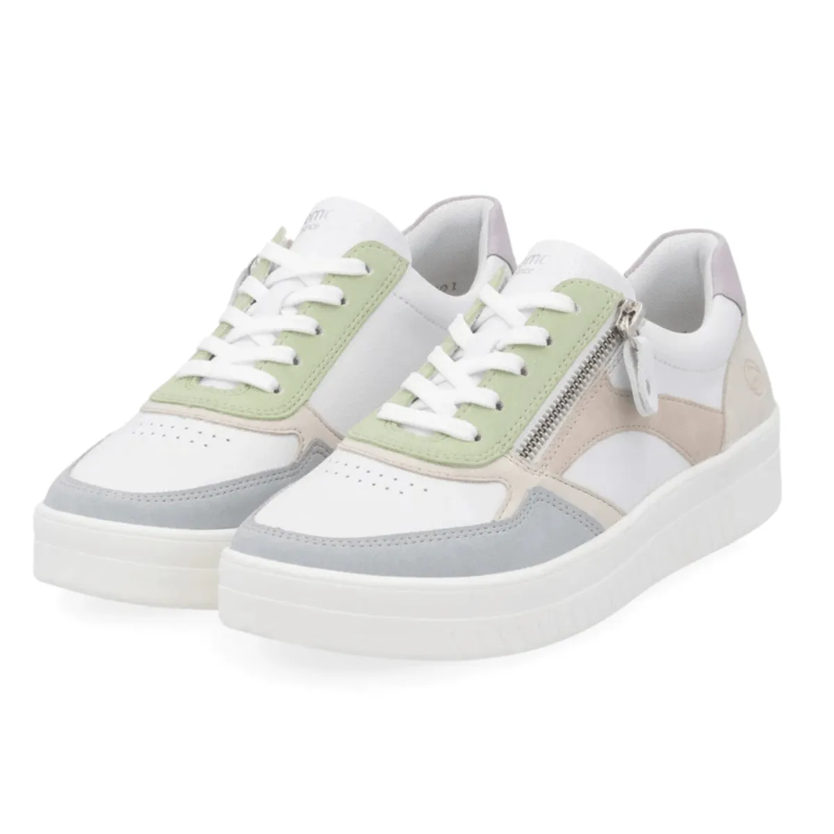 Rieker Damen Kendra D0J01-87 Blau/Weiß/Creme/Rosa/Mauve/Hellminze