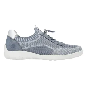 Rieker Damen R3518-15 Liv Jeans-Blau/Adria/Silber Mesh
