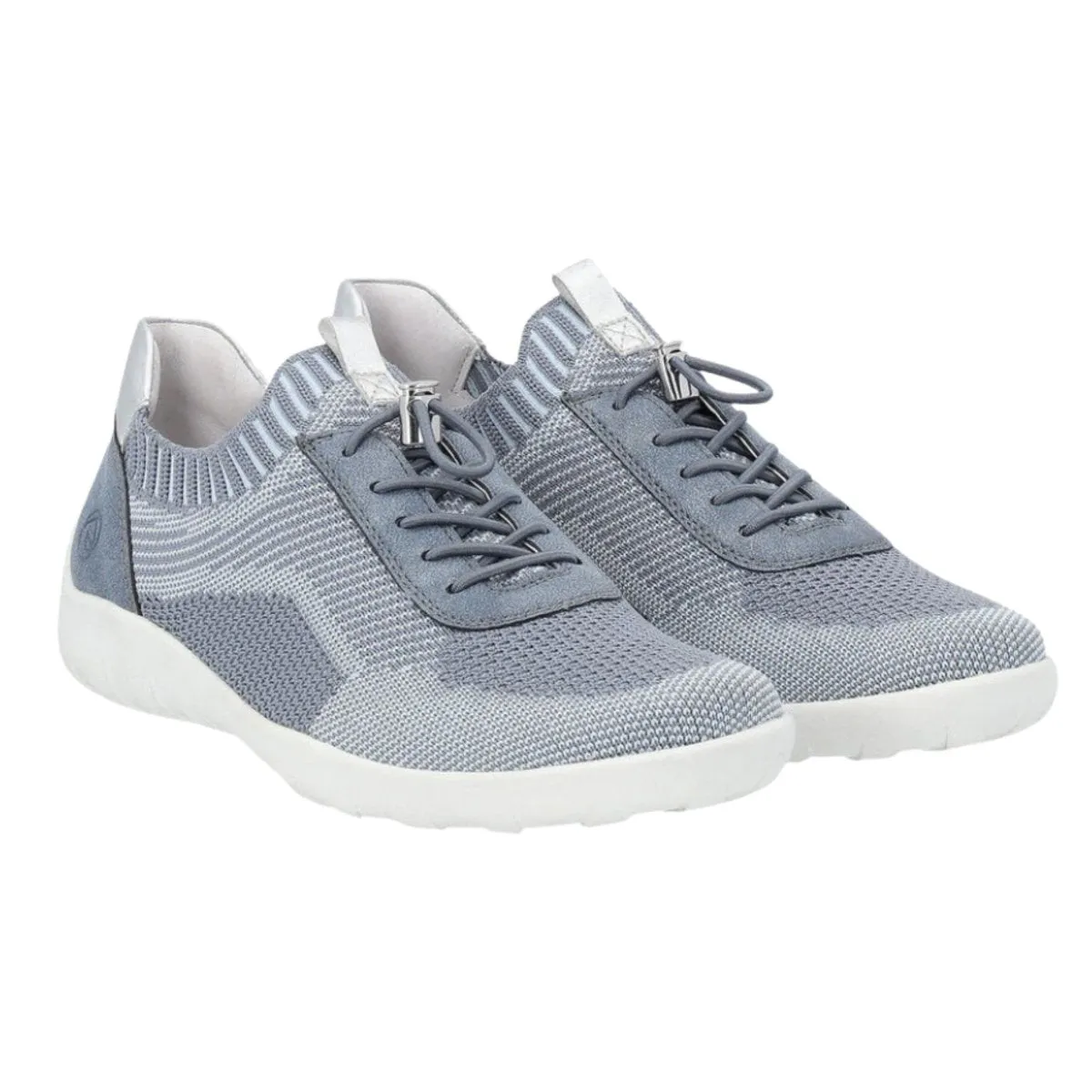 Rieker Damen R3518-15 Liv Jeans-Blau/Adria/Silber Mesh