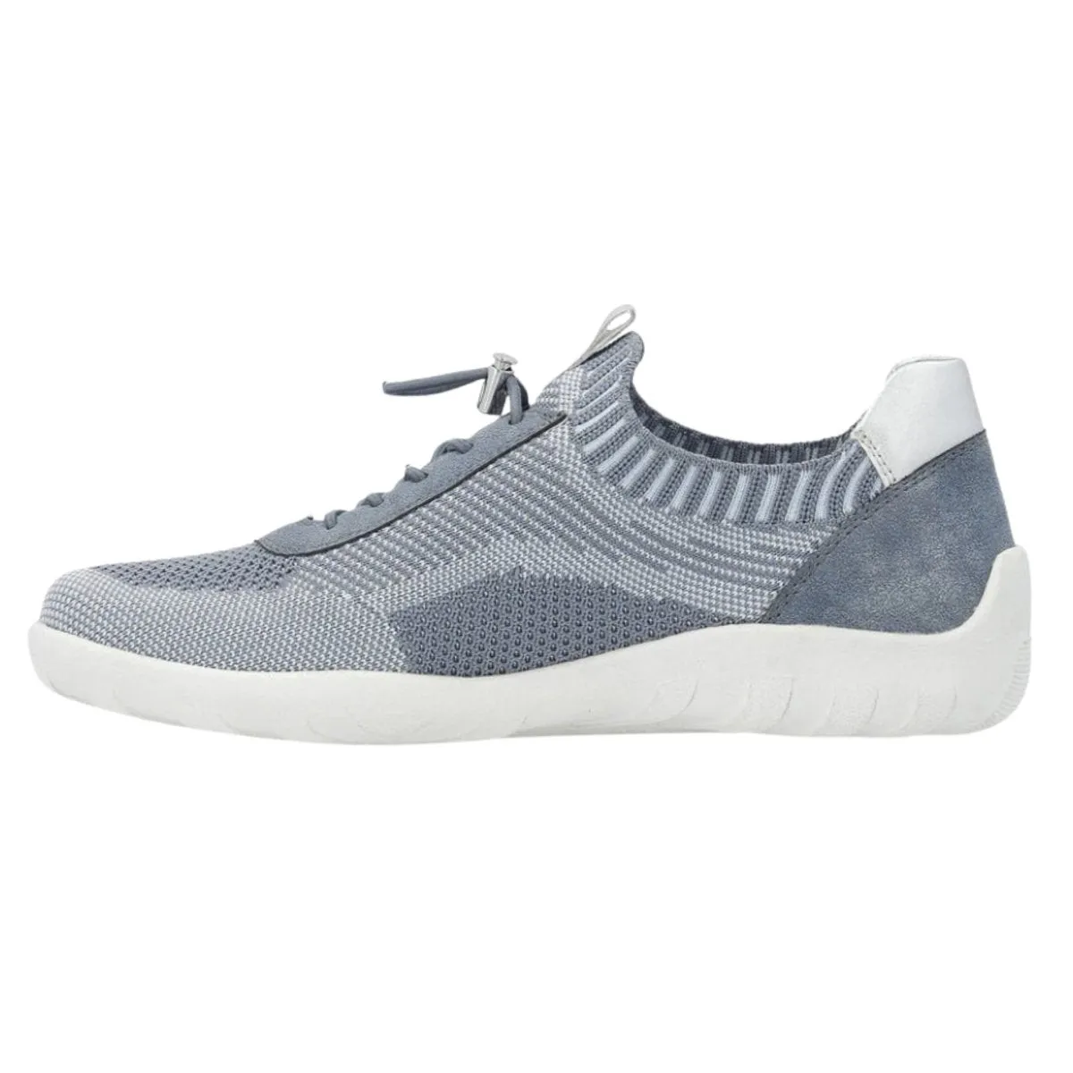 Rieker Damen R3518-15 Liv Jeans-Blau/Adria/Silber Mesh